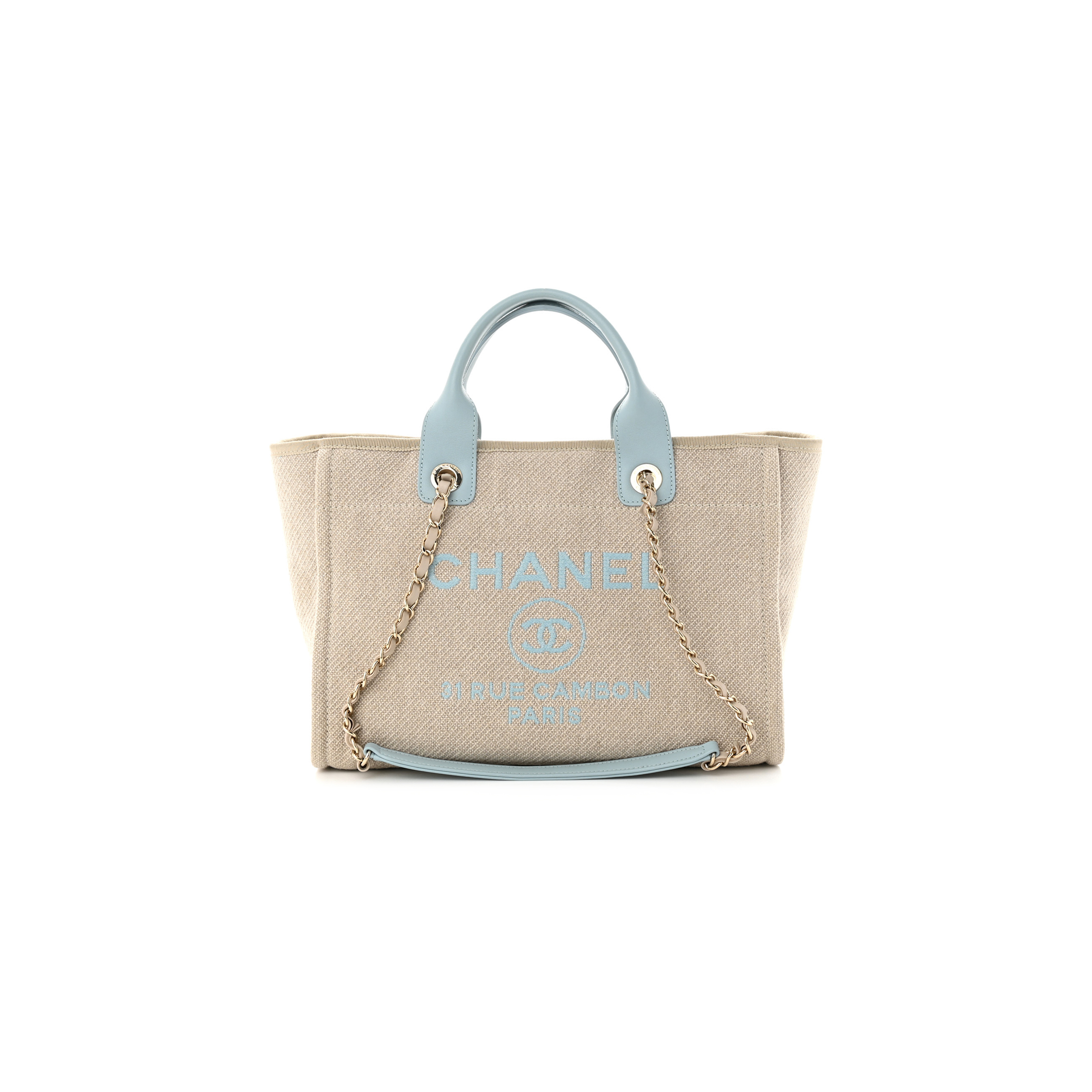 CHANEL MIXED FIBERS SMALL DEAUVILLE TOTE 1294895 (34*26*15cm)